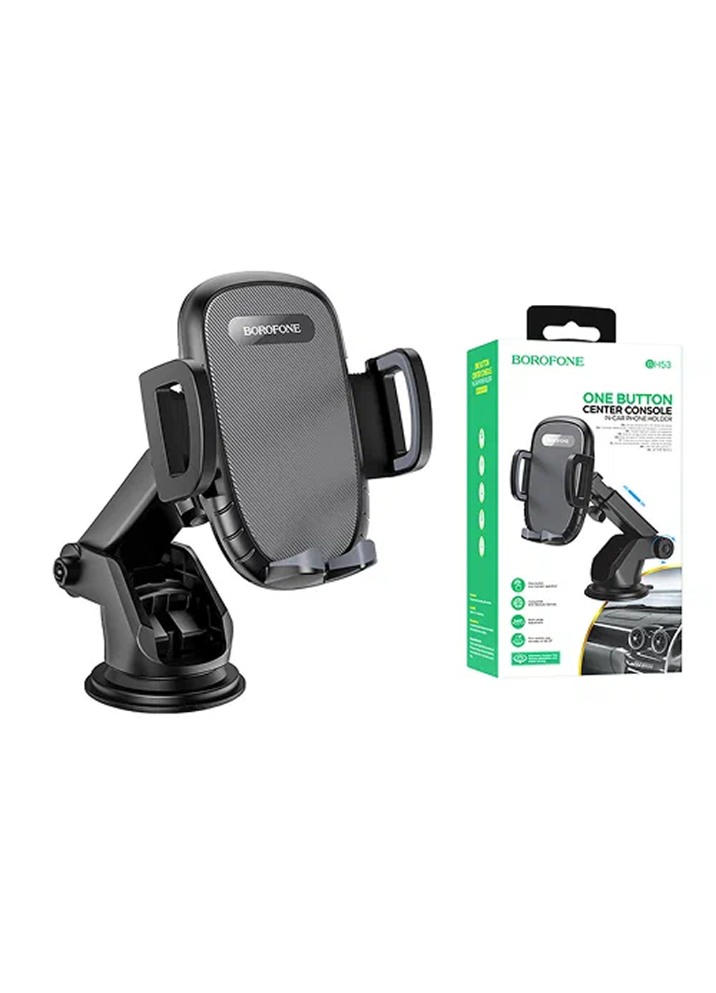 Автодержатель BOROFONE Centre Console BH53, для торпеды, черный