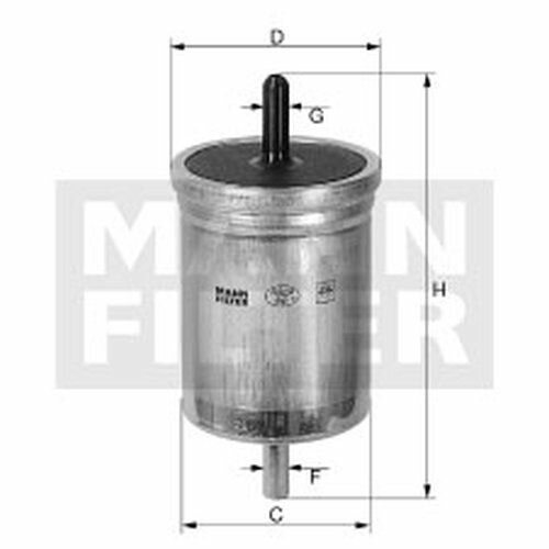 Фильтр топливный MANN-FILTER WK 68, 128 мм, 8 мм