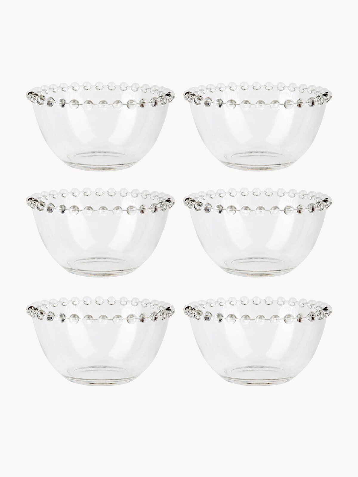 Набор салатников 6 шт "Gocciolina", 11,5х11,5х6 см, объем 300 мл, стекло, Nouvelle