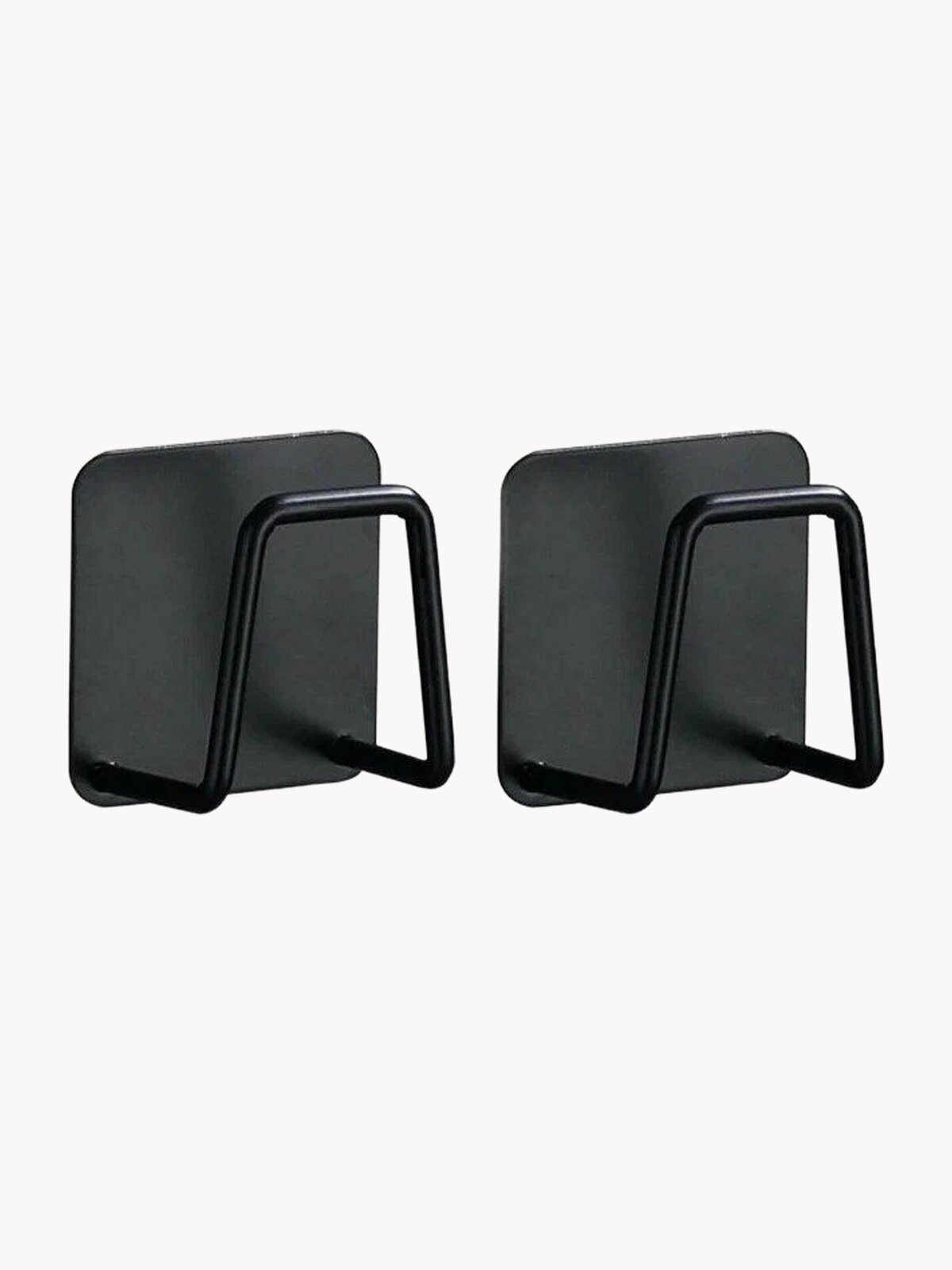 Крючки самоклеющиеся для кухни, одежды, полотенец, ключей / Держатель для губки на раковину, набор 2 шт, цвет черный