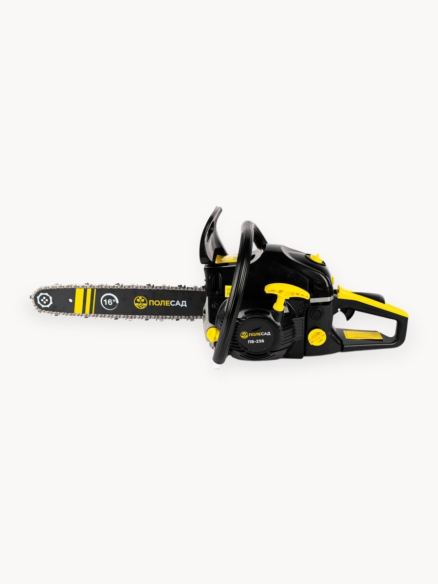 Пила бензиновая Полесад ПБ-236, 2.65 кВт, шина 16", 40 см, 0.325-1.3 мм, 64 звена