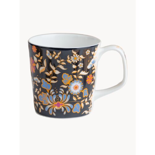 Кружка Apollo объем 370 мл костяной фарфор с рисунком черный 1016₽