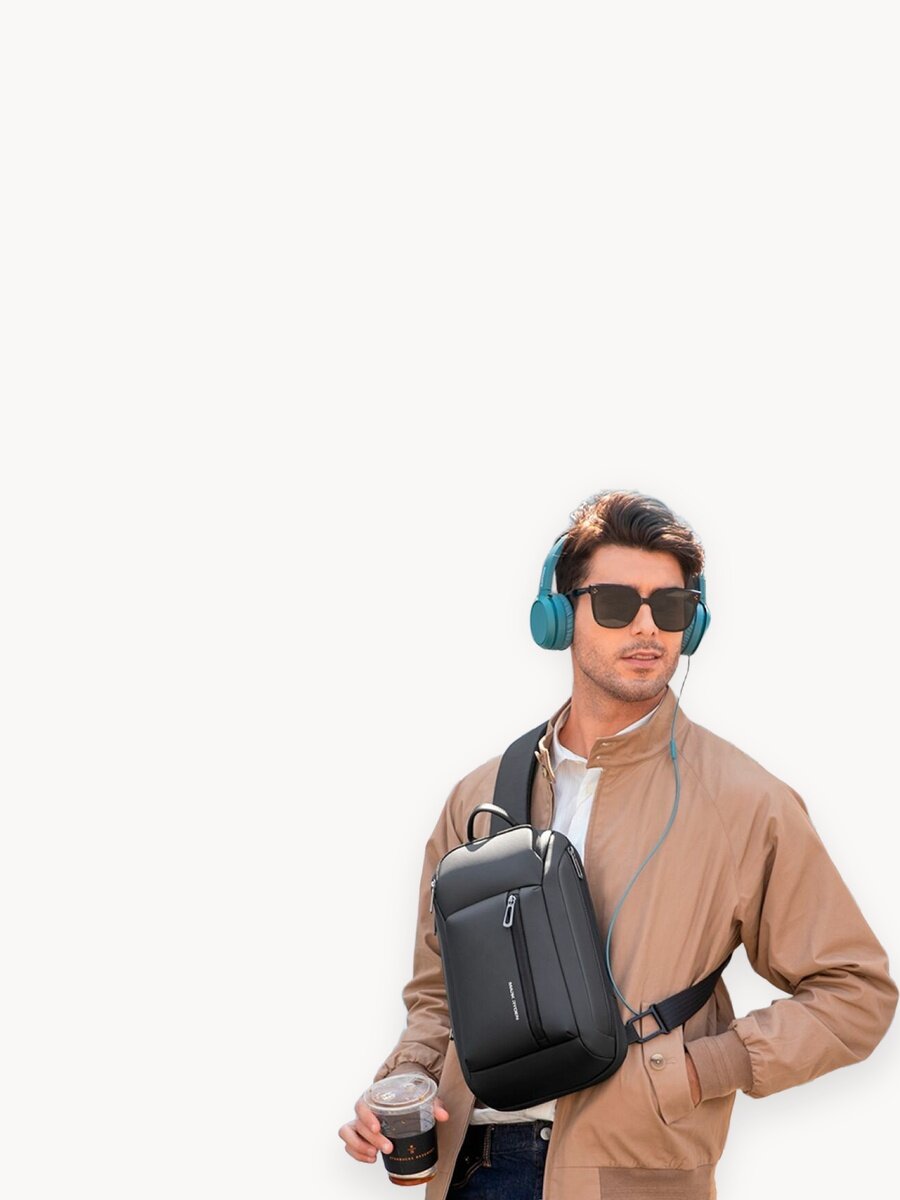 Рюкзак на одно плечо мужской городской MARK RYDEN MR7808, объем 6л. Рюкзак однолямочный, через плечо, спортивный