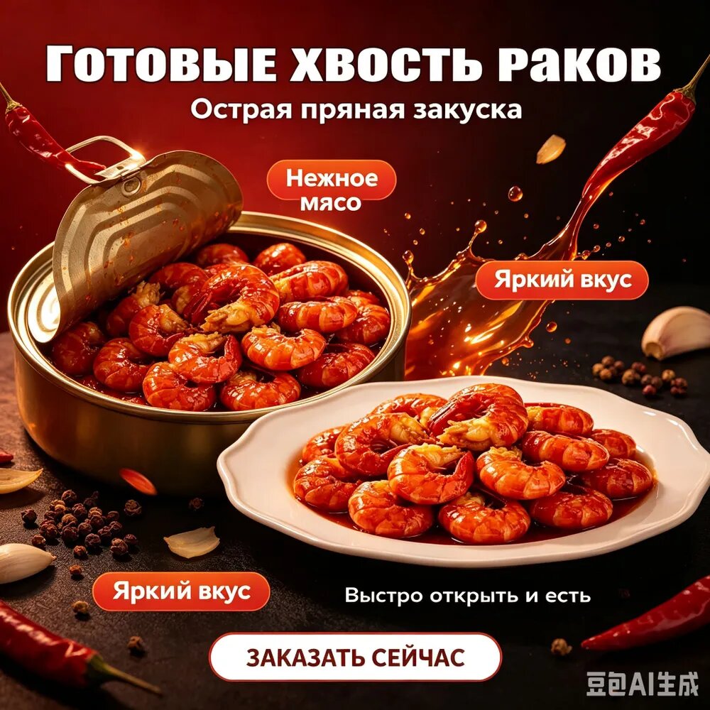 Раковые хвосты, 2 коробки. Пряный вкус