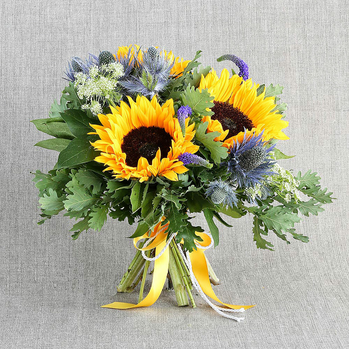 Букет Букет Маркет "Золото русских полей" сборный 40см на стеблях под ленту 10 цветов