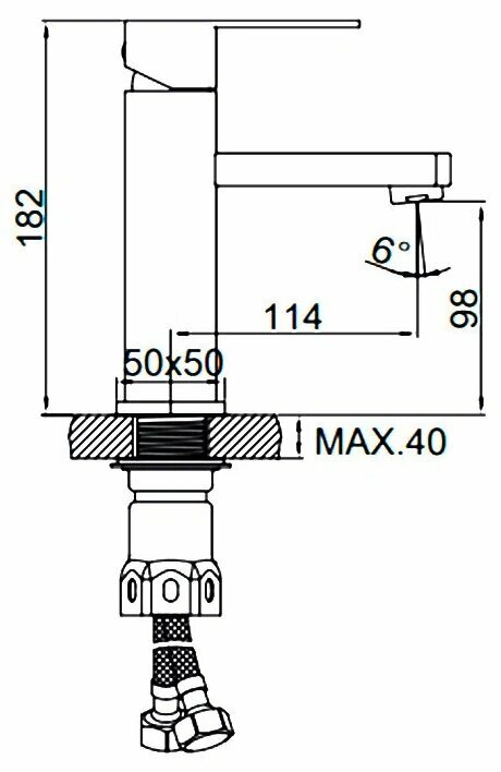 Cмеситель для умывальника Ledeme L71033B — фото 1