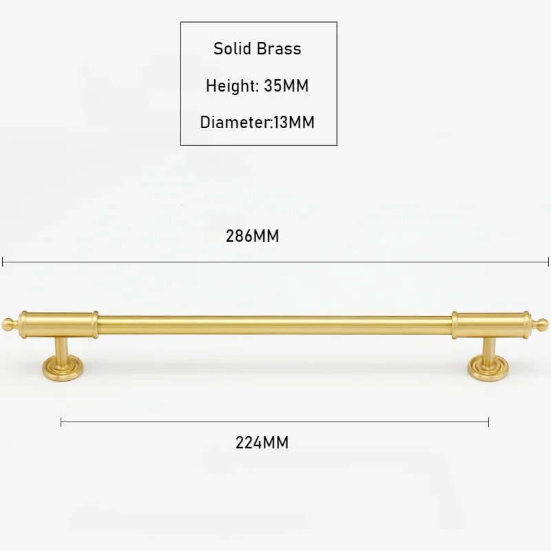 Ручки для шкафов TINYHOB, латунь, 224mm, C-7505