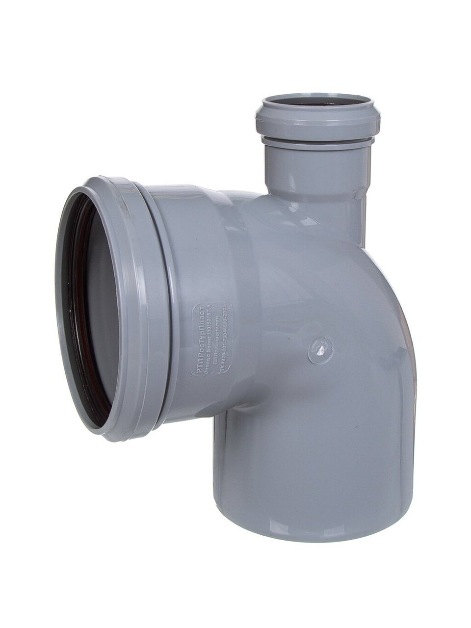 Уголок с отводом канализационный фронтальный  110х50 мм  90    Мультимирпласт  с выходом вверх  ОТВ ВК 110 50 87 5 ВРХ