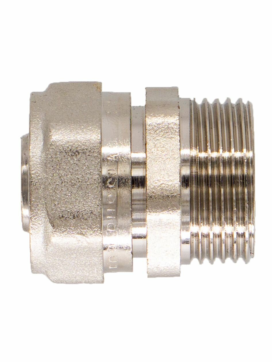 Соединение 20х1/2' CTM CCM02012, для металлопластик труб, латунь, давление 16 бар — фото 1