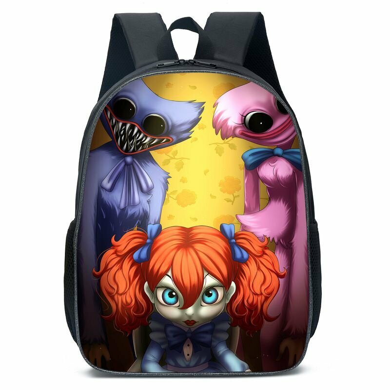 Школьная сумка poppy playtime breathable and adjustable shoulder straps, two poppy