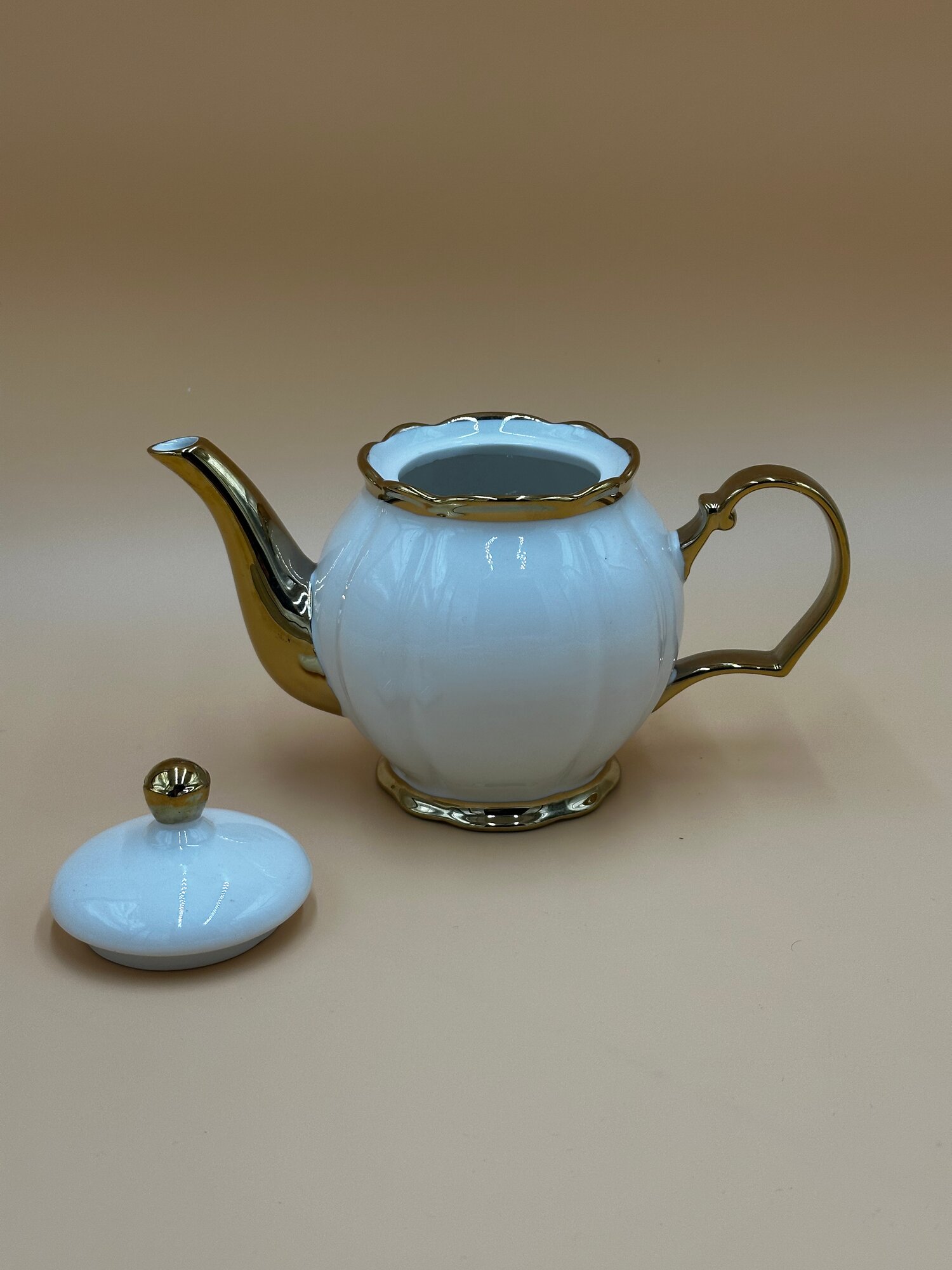 Серия Керамических Чайников "Tea Pot 5 Xashamat" Золотыми линями — фото 1