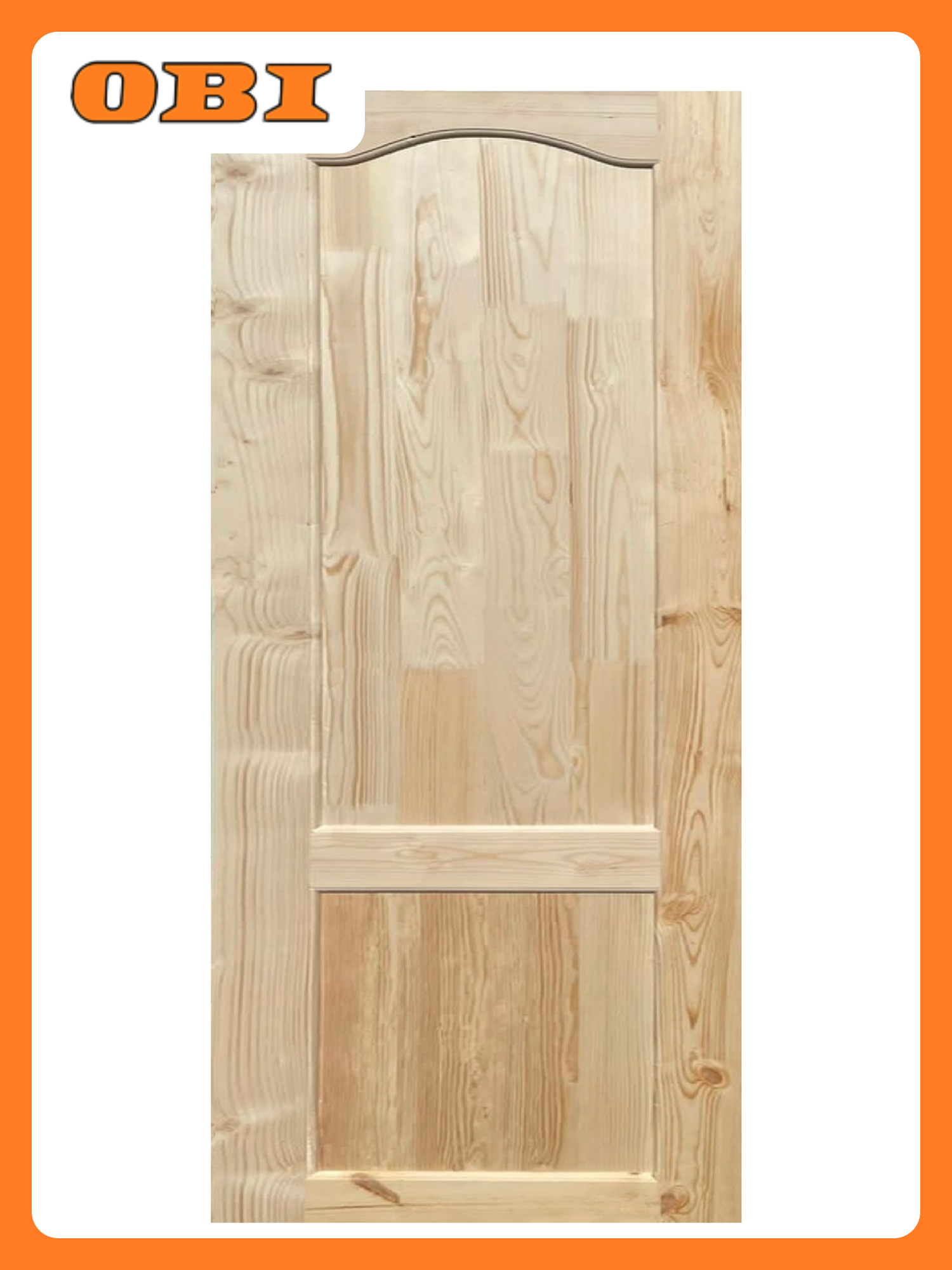 Межкомнатная дверь арочная глухая распашная 2000x600x40 мм