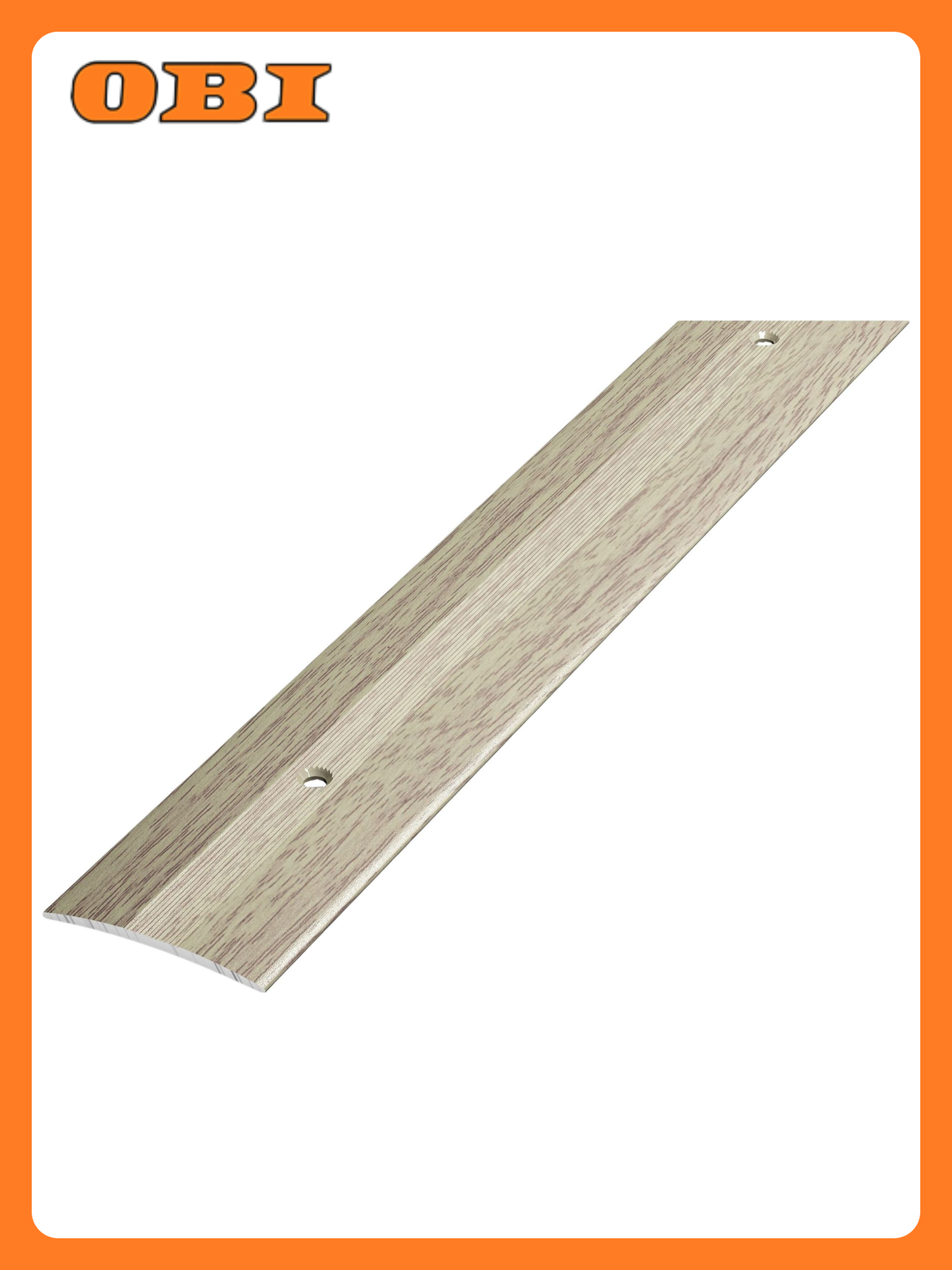 Порог одноуровневый лука ПС 03 Дуб Беленый алюминий 900х37 мм