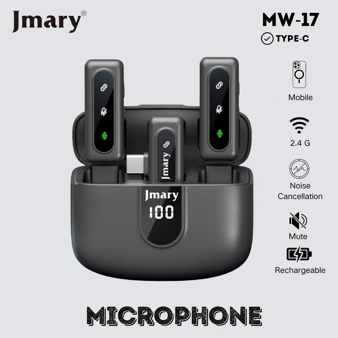 JMARY MW17 Type C двухканальный профессиональный беспроводной микрофон