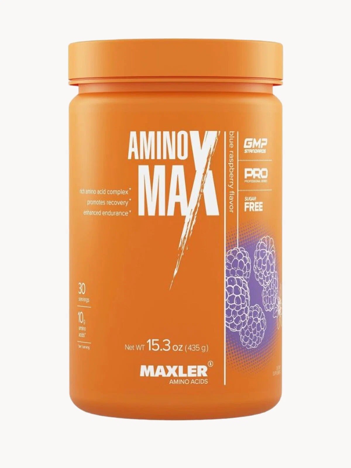 Аминокислотный комплекс Amino MaX Maxler, с витамином D, голубая малина, порошок, 435г