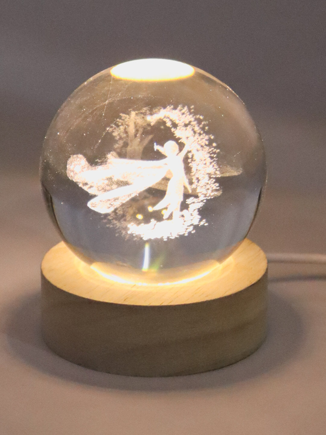 Ночник, хрустальный шар 6СМ, Хрустальный шар ночник 3D, антистресс, настольный светильник, 6 см LED