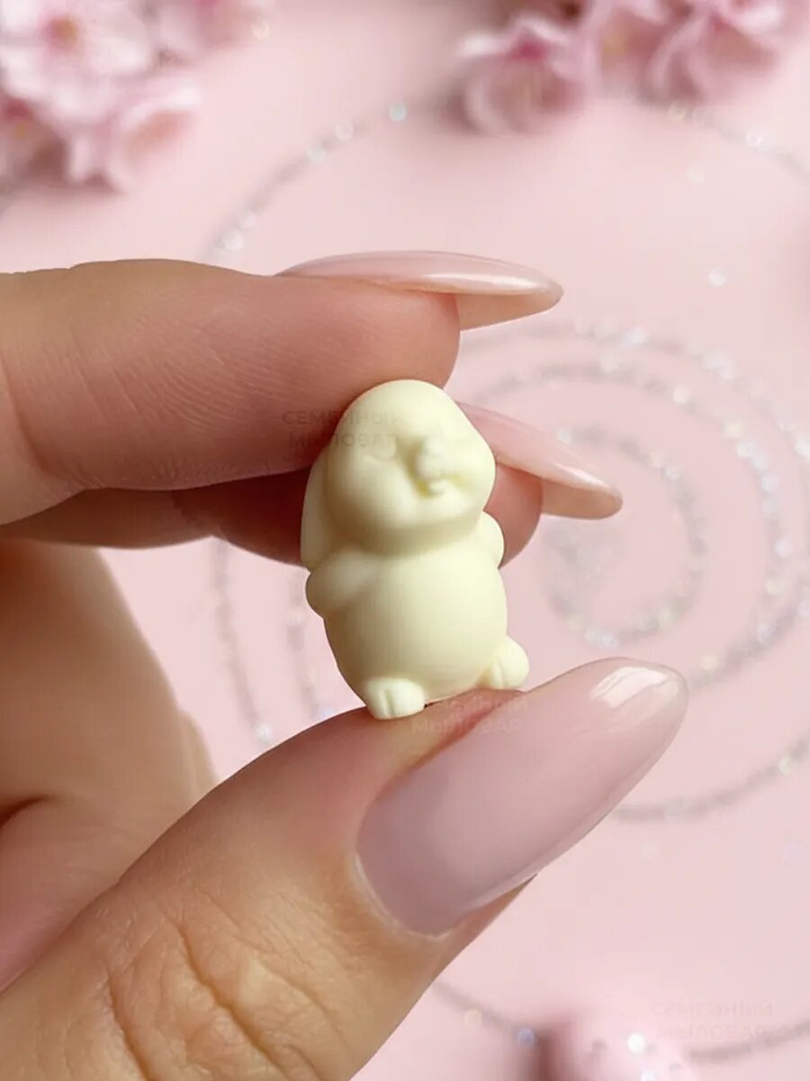 Силиконовый молд для рукоделия 6 маленьких зайчиков — фото 1