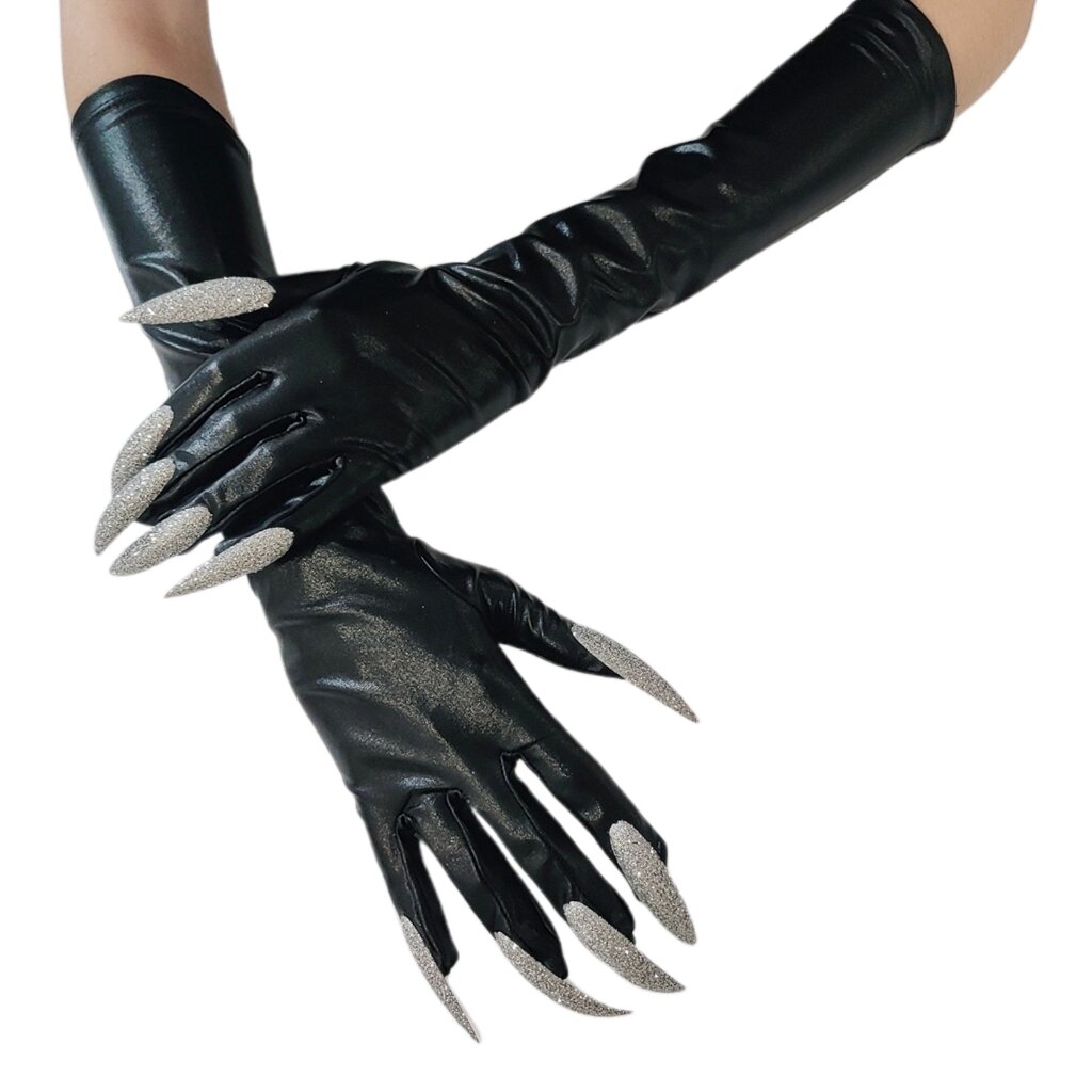 Перчатки С Призрачными Когтями на Хэллоуин-Черный