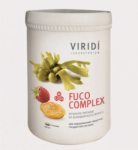 Изображение товара Желе из фукуса FUCO COMPLEХ - VIRIDI , для сердца, сосудов, ЖКТ, с хромом, селеном, цинком, малиной, 500 г