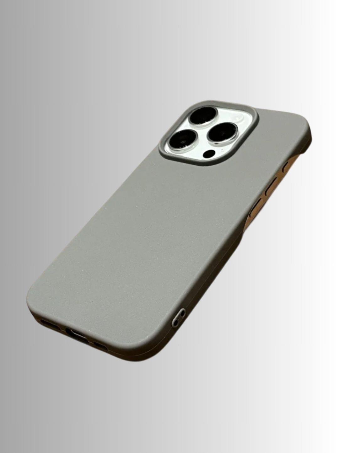 Мягкий чехол, для iPhone 16 Plus, силиконовый, матовый, Серый — фото 1