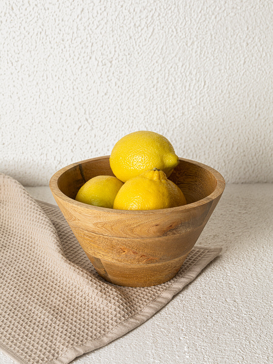 Миска/тарелка сервировочная DeNASTIA манго D20 см, 1400 мл, бежевый, коричневый, KB00081