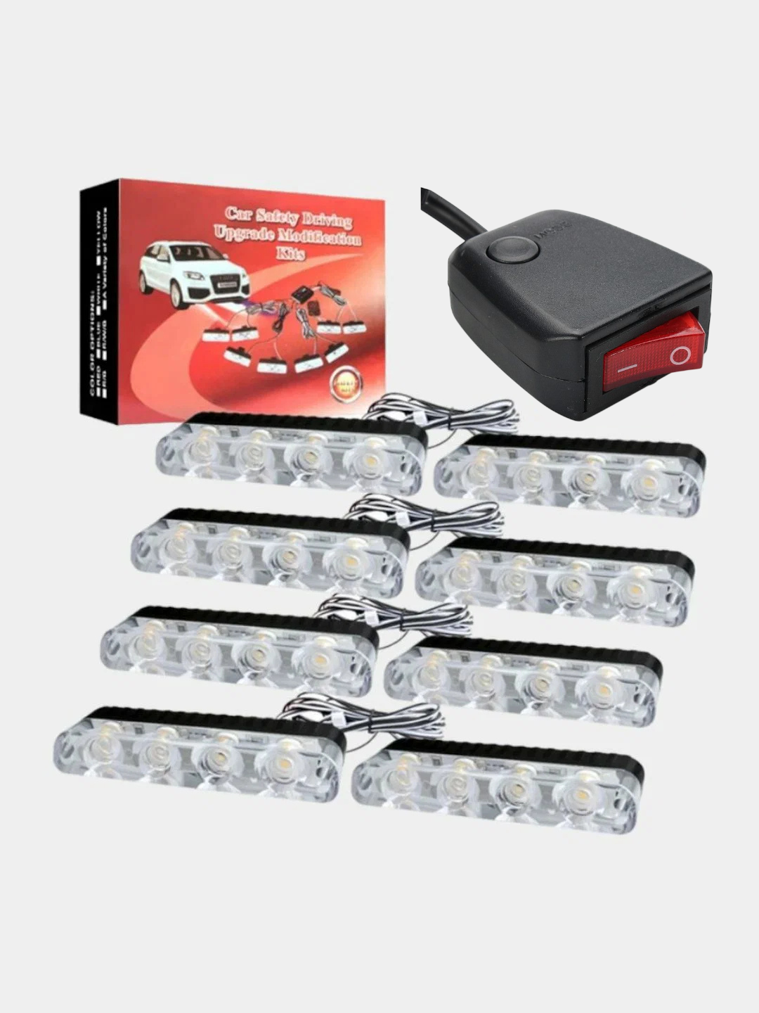 Мигалка под лобовое стекло, Стробоскоп под лобовое стекло, мигалка, красно-синий