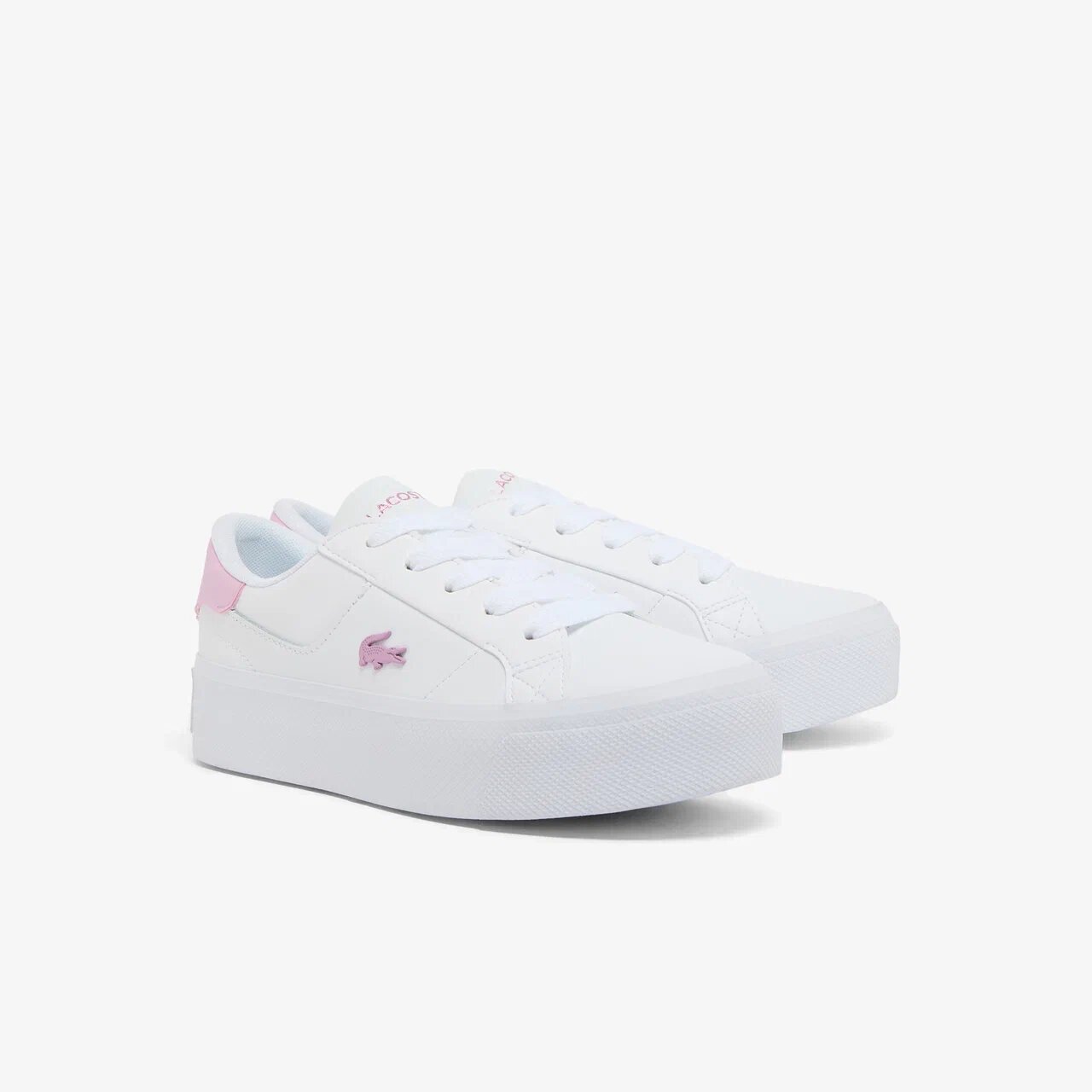 Кеды LACOSTE, размер 8 UK, бeлый — фото 1