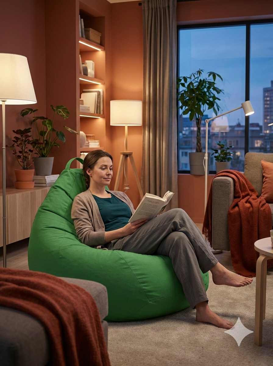 Кресло-мешок Пуффбери «Груша», размер XXL средний, Оксфорд Зеленый — фото 1