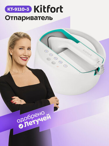 Изображение товара Отпариватель Kitfort КТ-9110-3 бело-бирюзовый