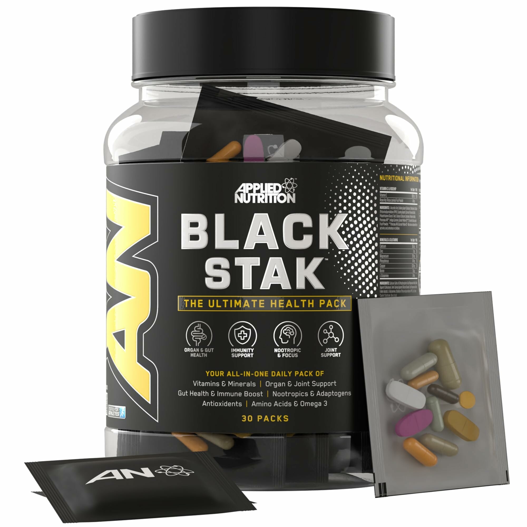 Applied Nutrition Black Stak 30 Packs, капсулы, 1 упаковка, без вкуса
