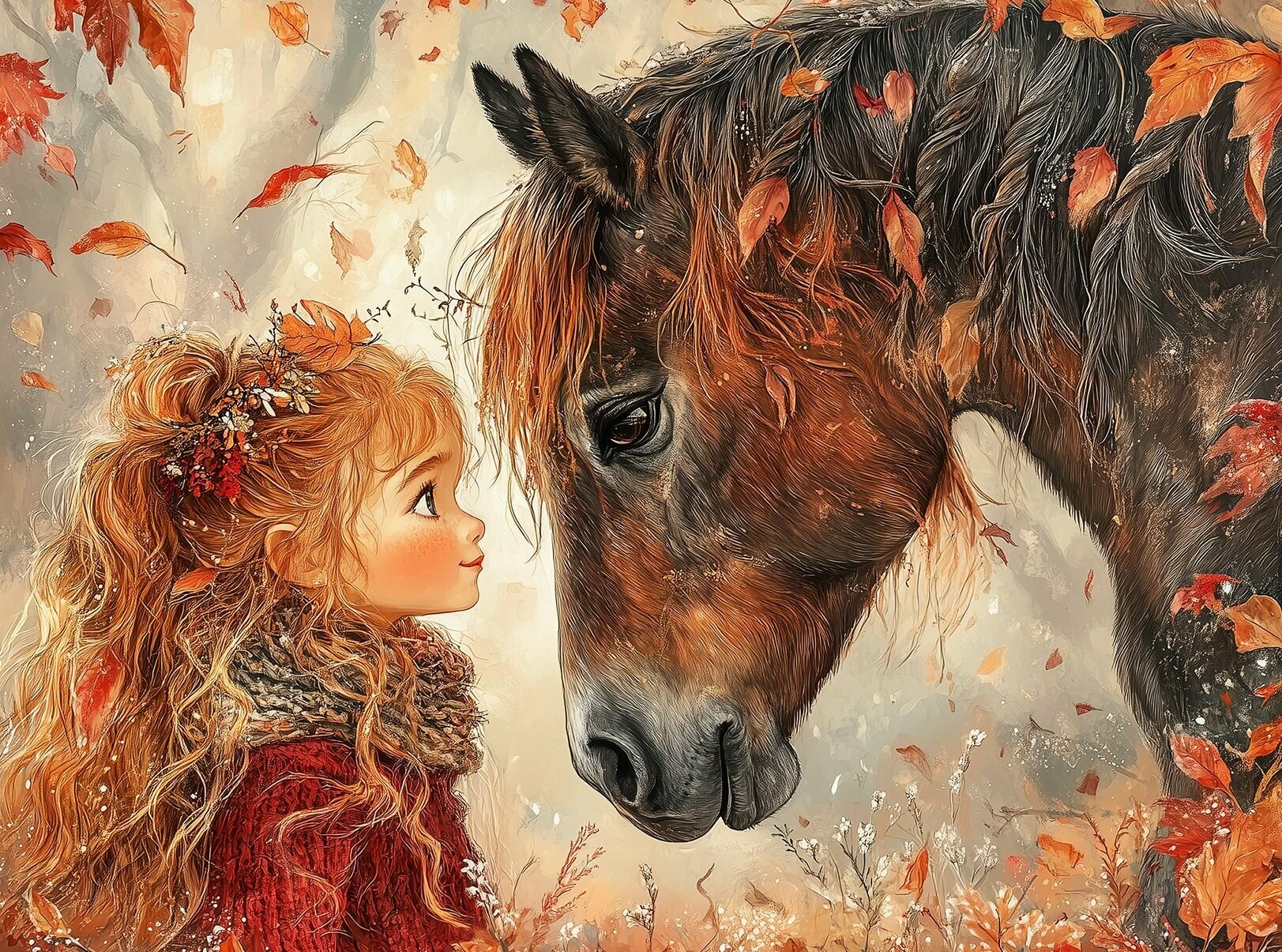 Пазл Алма мини 150 деталей. Девочка и лошадь — фото 1