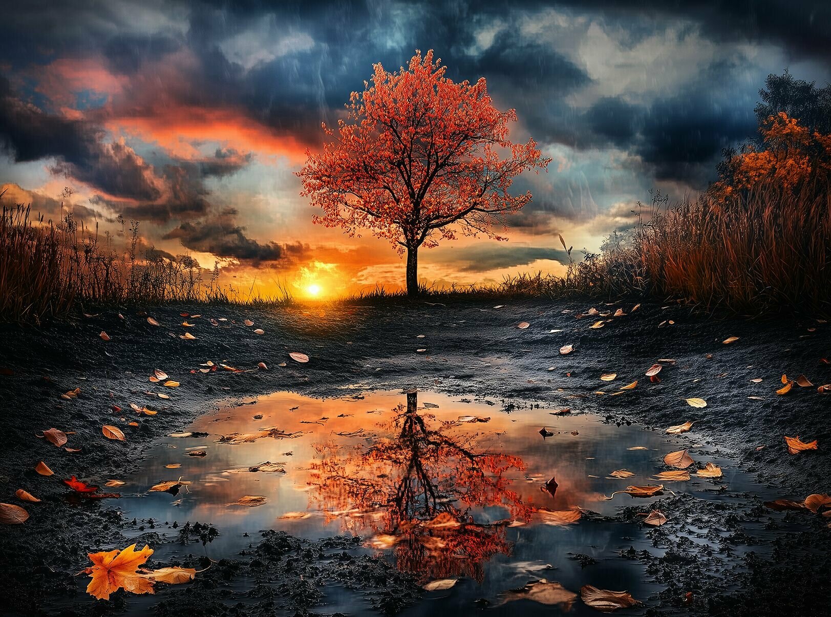 Пазл Алма мини 150 деталей. Отражение осени — фото 1