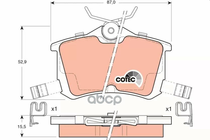 Колодки тормозные HONDA Accord (2.0/2.2/2.4) (98-02) задние (4шт.) TRW TRW арт. GDB3190