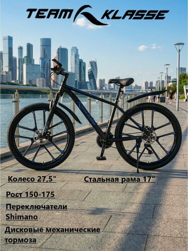 Изображение товара Велосипед Team Klasse TB-11-B, горный, 21 скорость, 17 дюймов