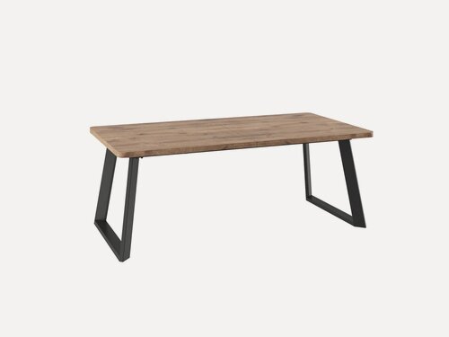 Изображение товара Мамадома Стол лоф кухонный раздвижной лофт люкс радиал 200 (290) х105, Дуб веллингтон