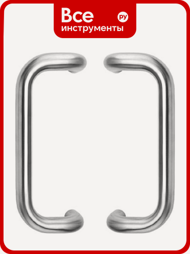 Изображение товара Ручки-скобы APECS HC-0905-25/300-INOX 9079, овальная форма из нержавеющей стали, серебристый цвет для офисных интерьеров
