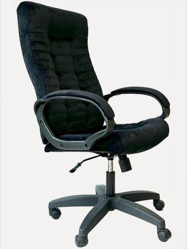 Изображение товара Игровое компьютерное кресло StylChairс Атлант Софт Люкс, черный велюр
