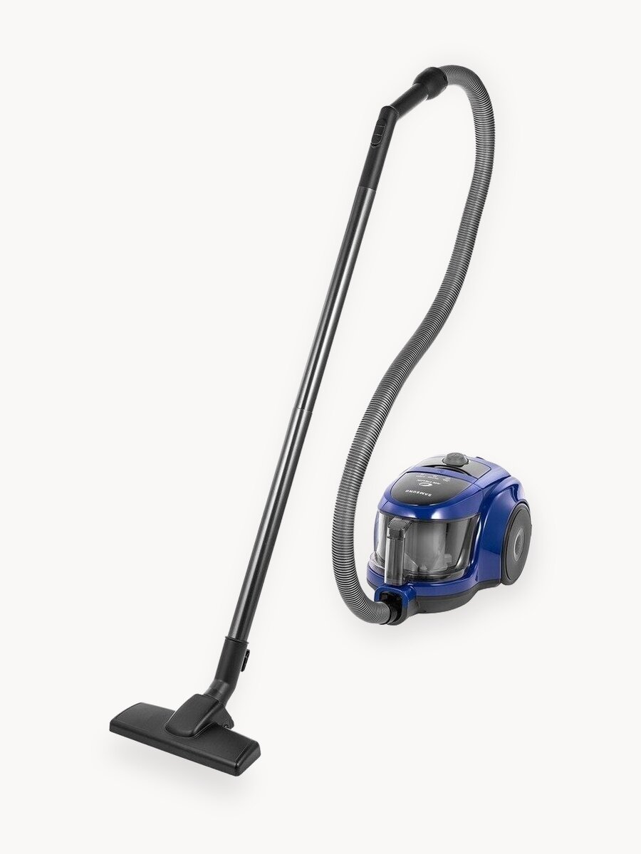 Пылесос Samsung VCC4520S36 циклонного типа с контейнером 1.3 л, 1600 Вт, blue