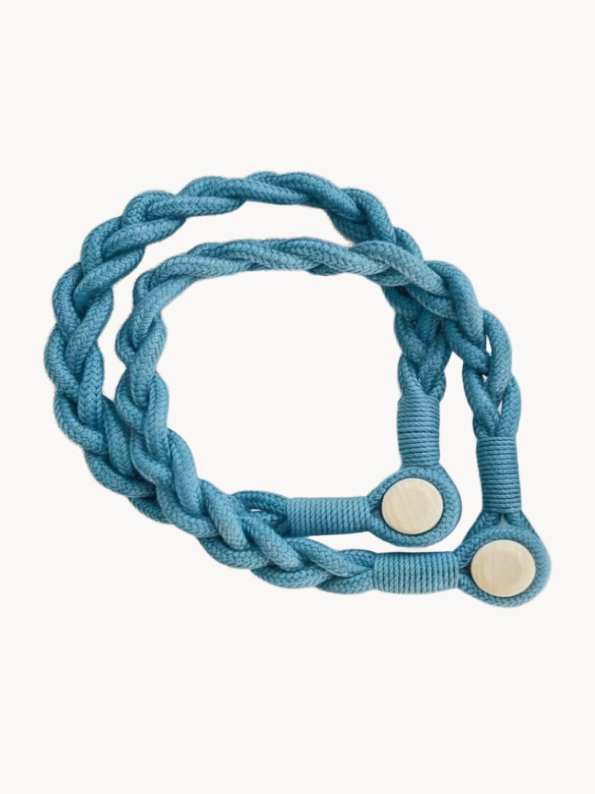 Подхваты для штор на магнитах, зажим для занавесок и тюли, плетение Коса, синий, комплект 2 шт.