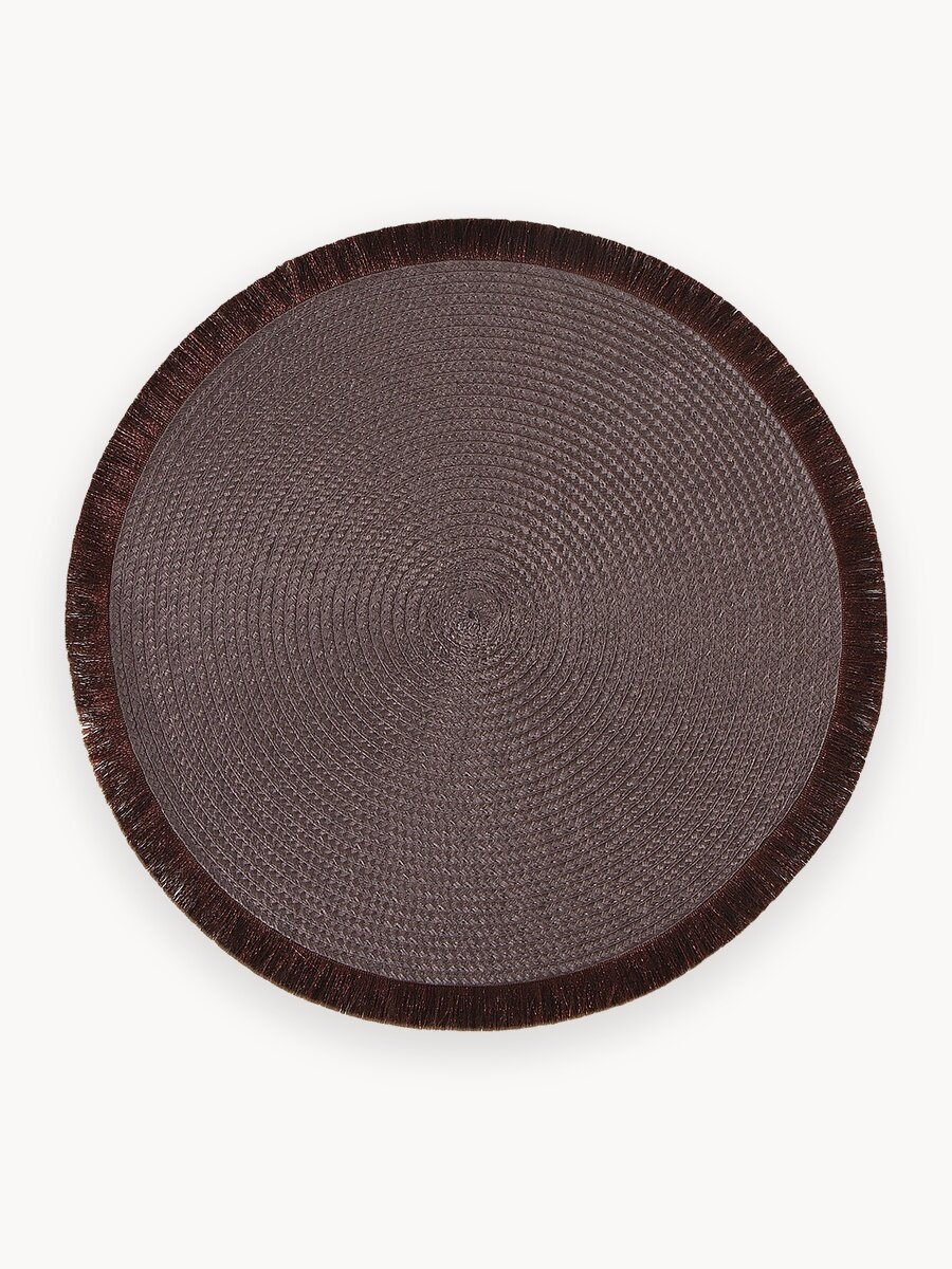 Набор салфеток сервировочных, плейсматов 4 шт "Сasual line", 38х38х0,15 см, коричневый, полипропилен, Nouvelle