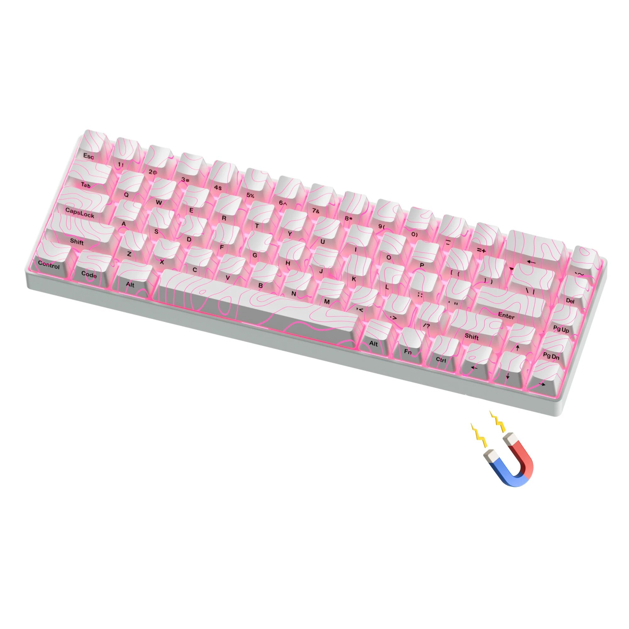 XVX HE68 Белая механическая клавиатура 65%
