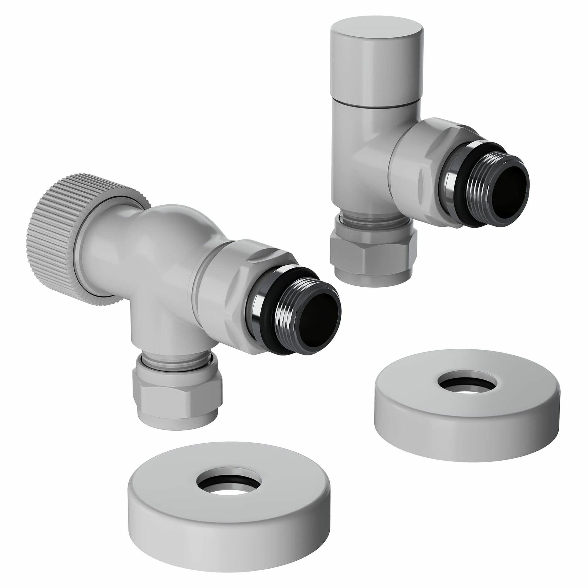 Набор термостатический осевой Royal Thermo Design Pro 15мм М30х15 (Белый)