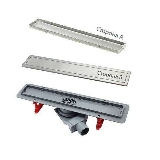 Душевой лоток линейный трап Pestan Confluo Premium Line 550  550 мм  нержавеющая сталь под плитку  13100003 13000299 