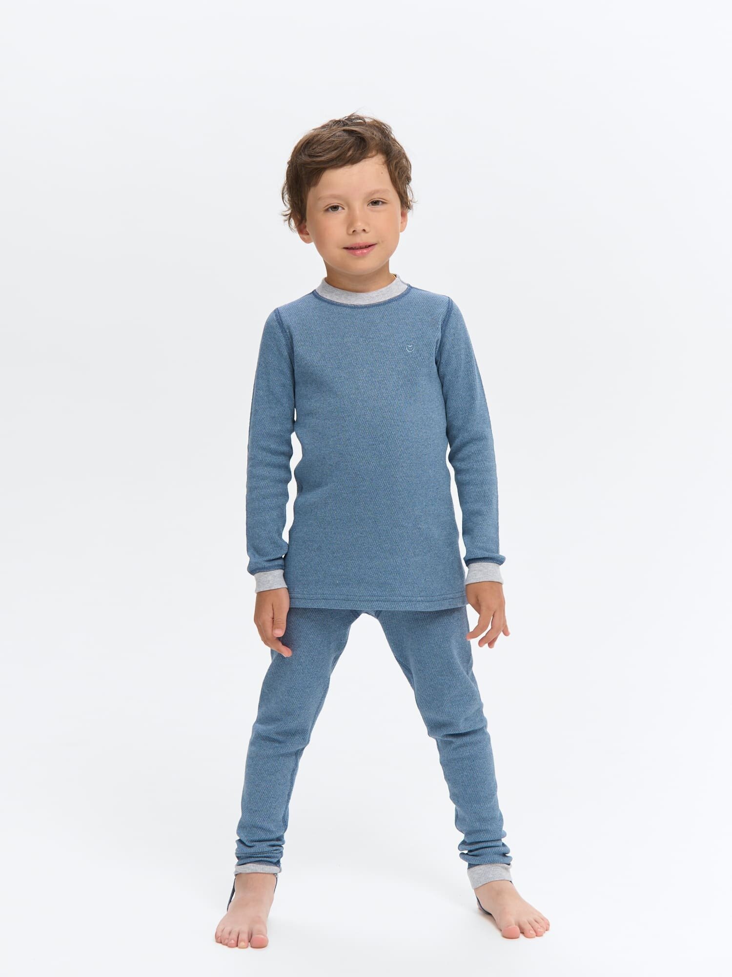 Комплект термобелья BUNGLY Осень-Зима размер 110 серый синий