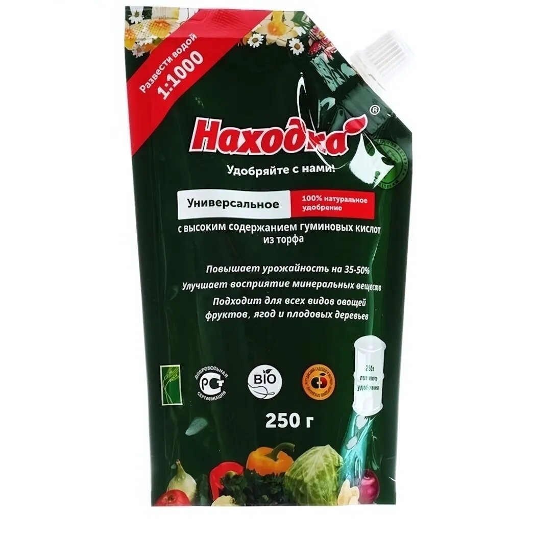 Удобрение  Находка  универсальное  0 25кг  концентрат на 250л  торфяное с гуминовыми кислотами