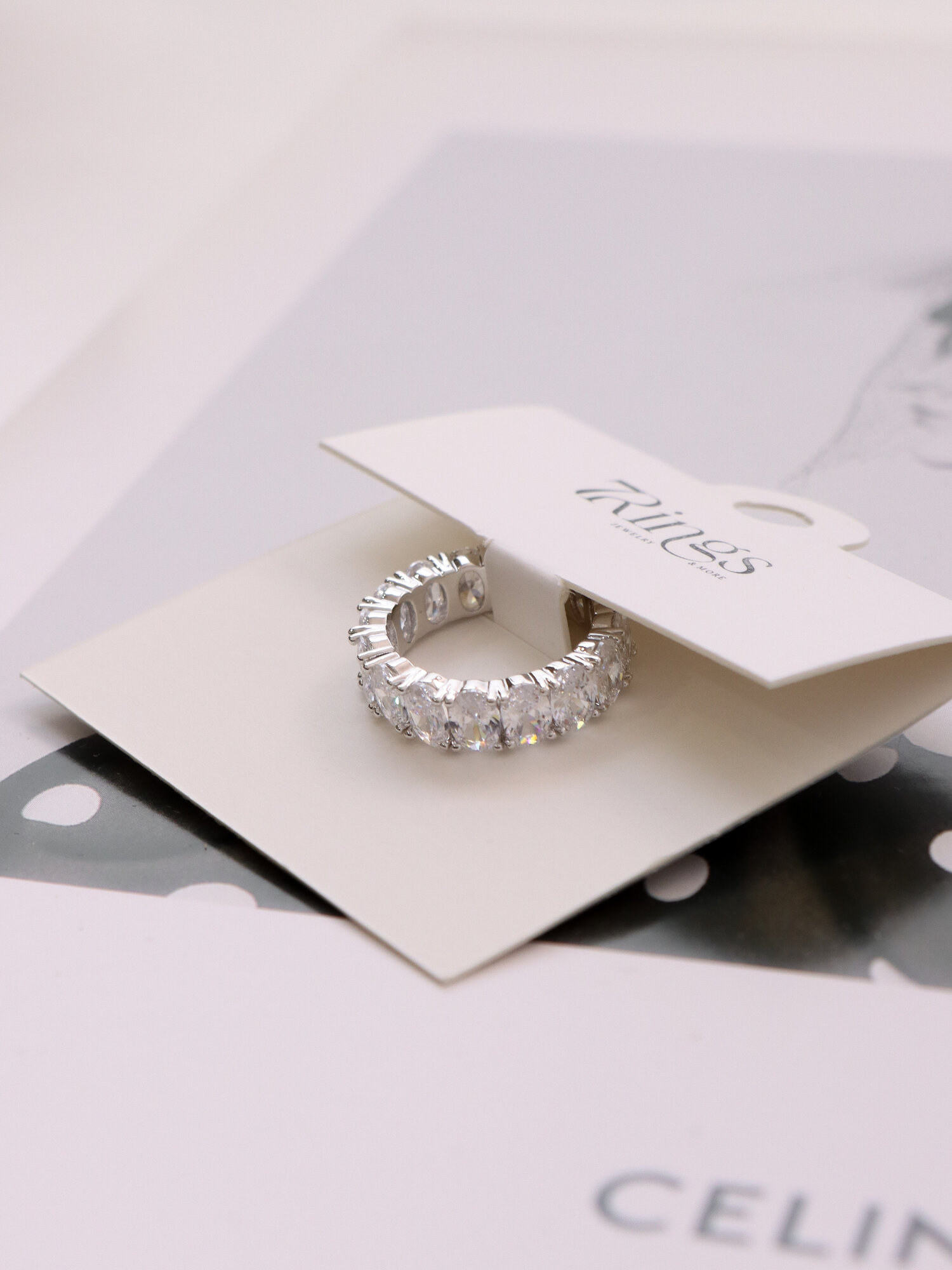 Кольцо помолвочное, Swarovski Zirconia, размер 17.5, серебряный