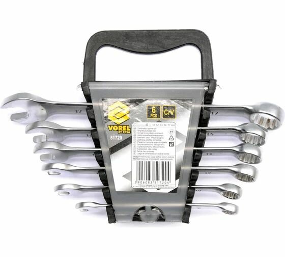 Набор комбинированных ключей VOREL 8-17мм 