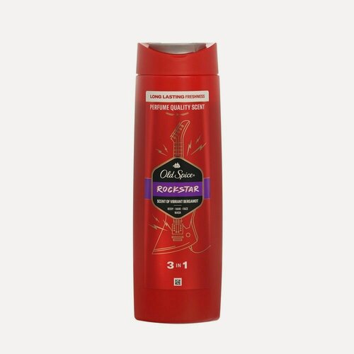 Изображение товара Мужской гель для душа + шампунь для волос 3 в 1 Old Spice Rockstar 400мл