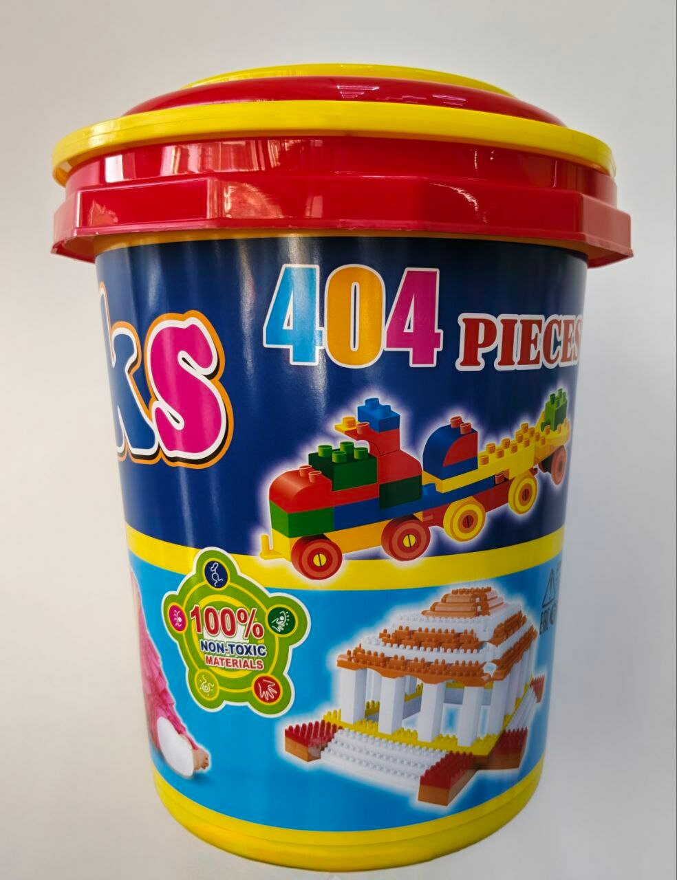 Лего, конструктор, игрушки для детей, с ведром, развивающий, прочный