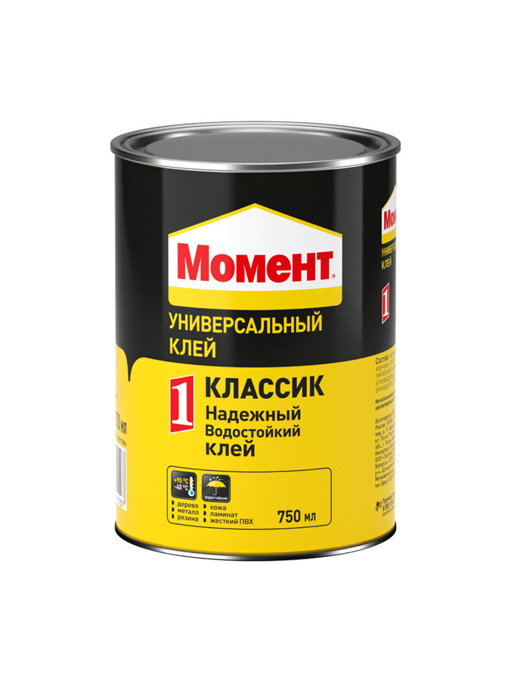 Клей контактный каучуковый Момент 1 универсальный водостойкий 750 мл